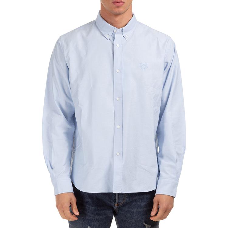 KENZO Classic Tiger Head Shirts Men's Light Blue Pointed Collar Moderate Shirt FA65CH4001LD-63