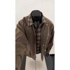 Chaqueta de Dos Piezas a Cuadros Patchwork Retro para Hombre – Corte Holgado, Estilo Casual de Alta Gama para Primavera y Otoño.