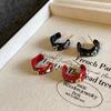 Vintage Enamel Drip Glaze Hoop Earrings Premium Exquisite Trendy Statement Stud Earrings Party Jewelry Gift