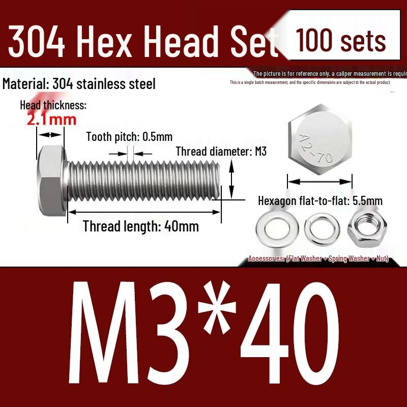 304 Stainless Steel Hex Head Bolts