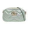 [Gebraucht] GG Marmont Doppel-G-Logo Verstellbarer Schultergurt Gesteppte Chevron-Leder Crossbody-Tasche - Ausgezeichnet #EX2LCY