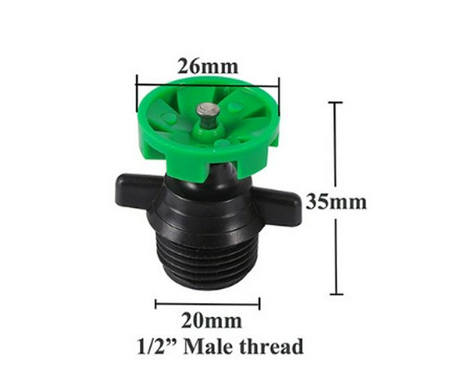 Сопло с вращающимся на 360 градусов маховиком: 4-резьбовое наружное соединение для сельскохозяйственного и садового полива