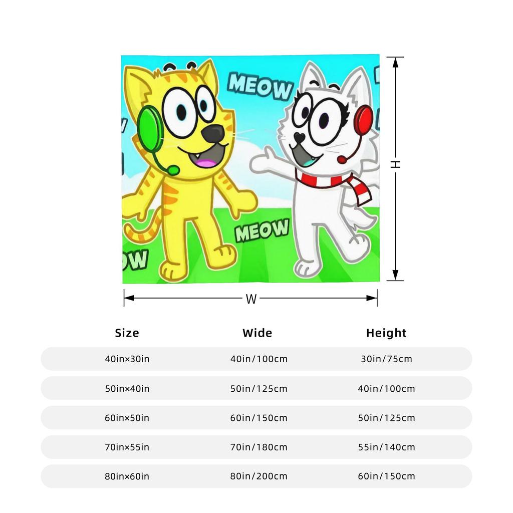 Tylers And Snowi Gaming Fleece Blankets Game Anime Customized Throw Blankets for Home Hotel Sofa 125*100cm Rug Piece