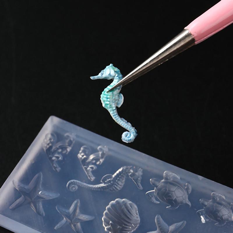 Nail Art Soft Silicone Mold Shell Conch Molds 3D Silicone Carved Ocean Style Diy Nail Design Template Nail Accessories For Salon