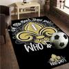 Who Dat Nation Football Rug Office Carpet Non-Slip Mat, Chair Rug Floor Covering for Gaming, Bedroom, Living Room , Home Decor Christmas Gift
