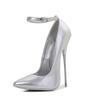 Extrem hohe Absätze, 16 cm, Damen-Pumps mit Metallabsatz, mehrfarbig, hohe Absätze, Schuhe für Damen, Pole Dance, sexy Absätze, Modelshow, große Größe