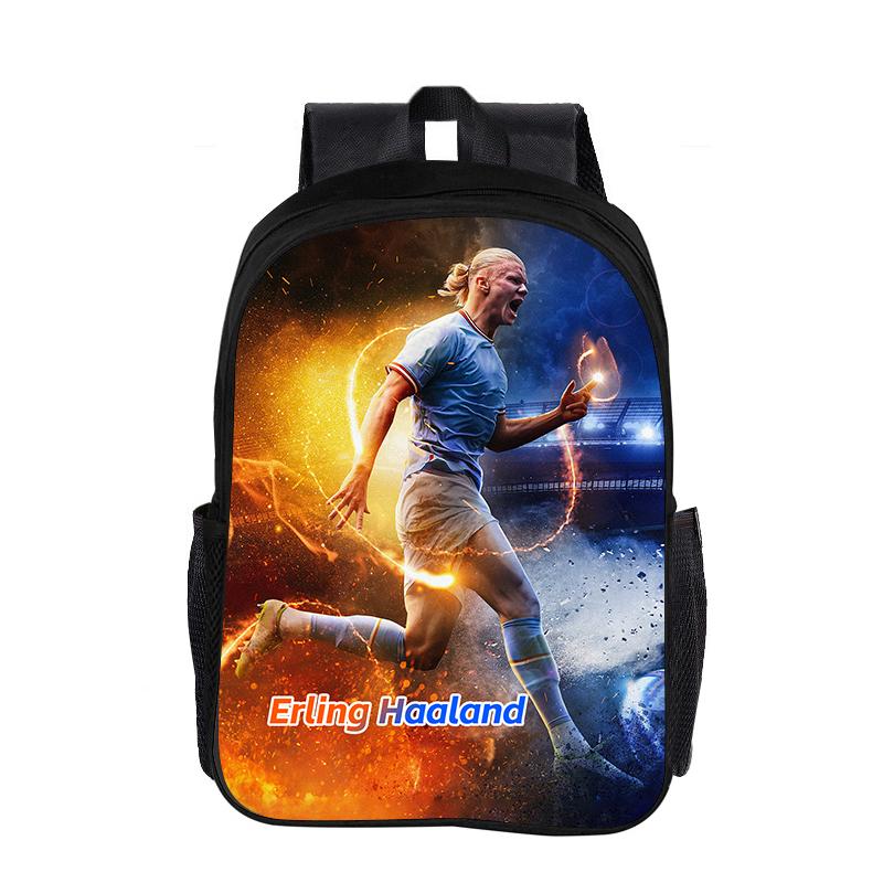 Haaland Schulrucksack Fußballstar Rucksack Kinder Buchertasche Rucksack Mode Schultasche Fußball Sportrucksack Kindergeschenk