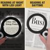JMH Magnifying Glass with Light, 30X Handheld Large 18LED Cold and Warm Light with 3 Modes, Illuminated Magnifier for Seniors Reading,