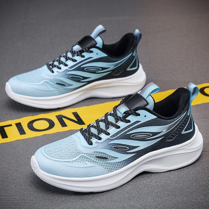 

Size Summer breathable mesh sneakers soft-soled feet wide fat running shoes 50 світло-синій колір