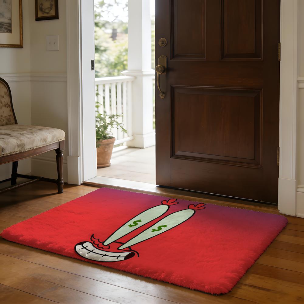 Coin DDecorative Floor Mat Soft Flannel Absorbent Mat Non-Slip Rug Home Bedroom Bathroom 40cm x 60cm
