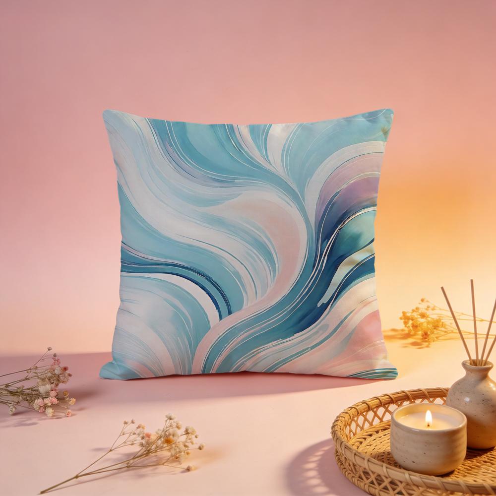 Bold Icy Blue Flame Art Cushion Cover Comfortable Durable Pillow Cover MultiScene for Home Office Car Sofa