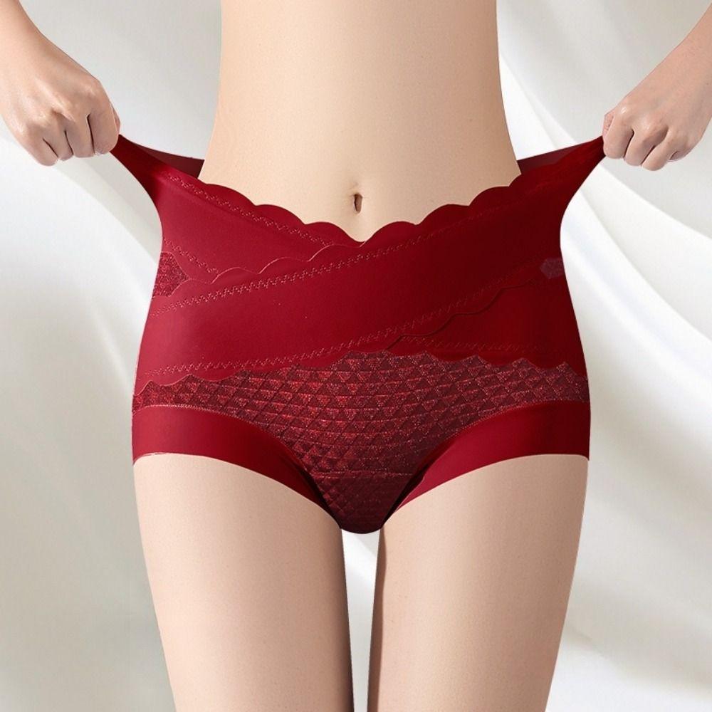 Ruffle Tummy Control Underwear Breathable Panties for Women Soft High Waist Briefs  Gifts