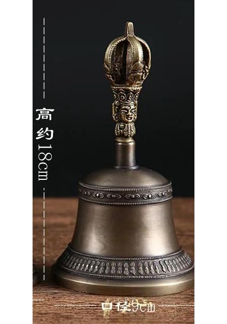 Nepal Bronze Bell Ethereal Sound Tibetan Buddhist Temple Vajra Bell Dorje Wholesale