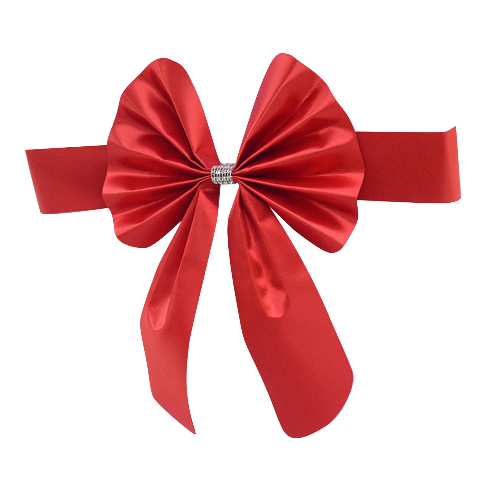 

Stretchable Chair Back Satin Bow Satin Chair Sashes Decorative Bow Chair Sashes Ties for Luxurious Home Decoration 1
