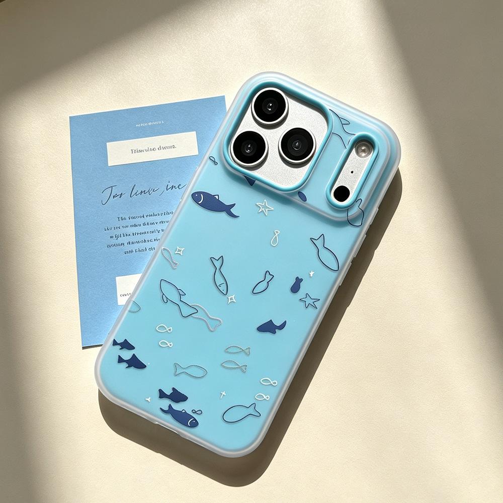 Deep sea fish are suitable for Apple 17/16vivo Xiaomi oppo glory Huawei pura matte mobile phone case ins wind