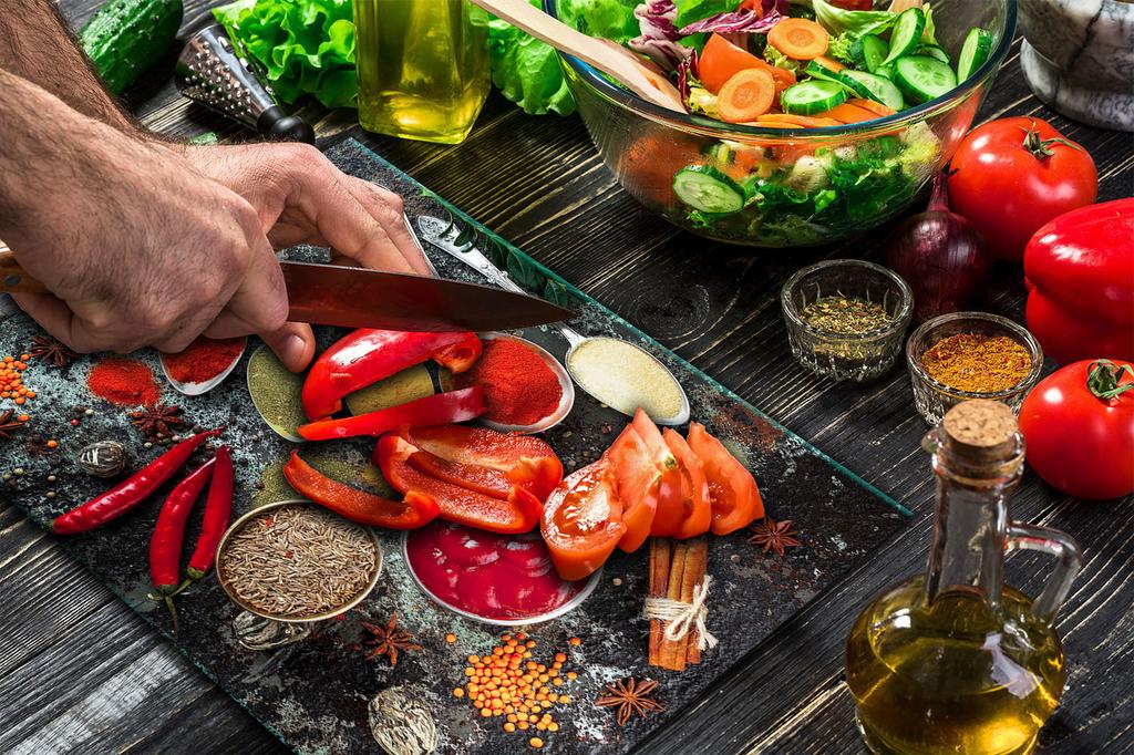 GLASS PLATE CUTTING BOARD 52x40 SPICES