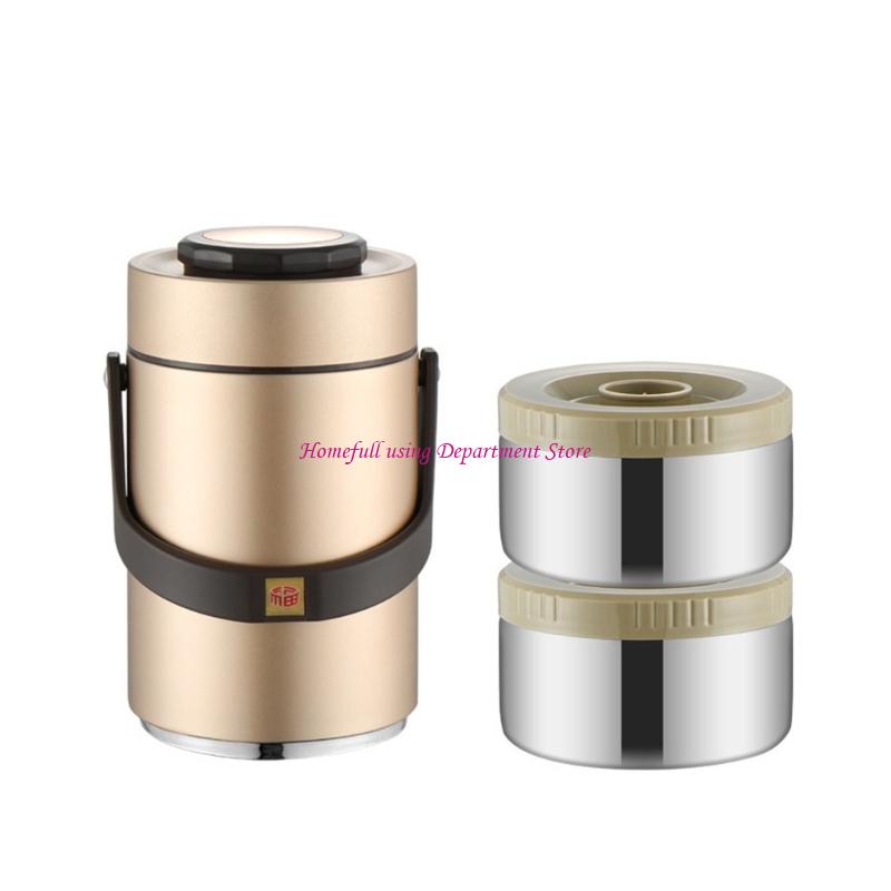 Golden Nonrust Steel Lunch Container Double Walled Technology Lunch Container For Office Outdoors Use 5990₽