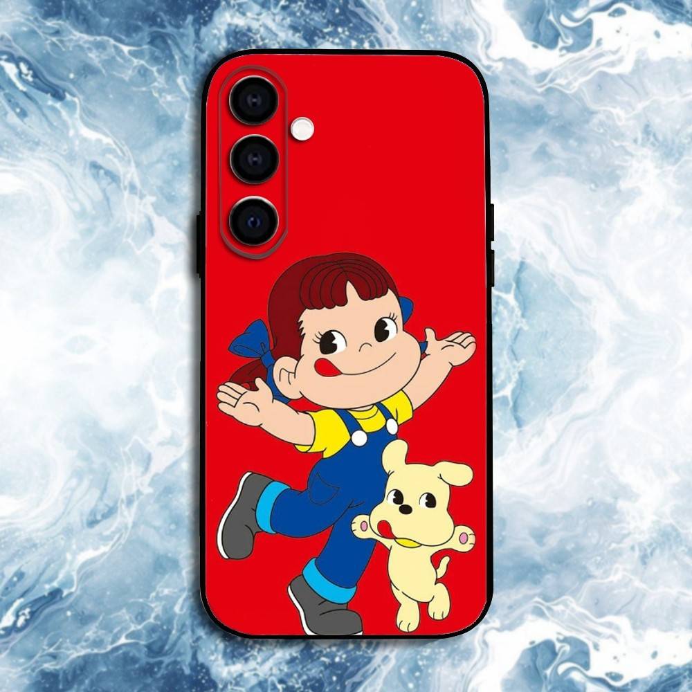 

1pcFujiya Milky Peko-Chan Phone Case For Samsung Galaxy A73,A72,A71,A70,A53,A52,A51,Others Soft Black Shell Samsung a40