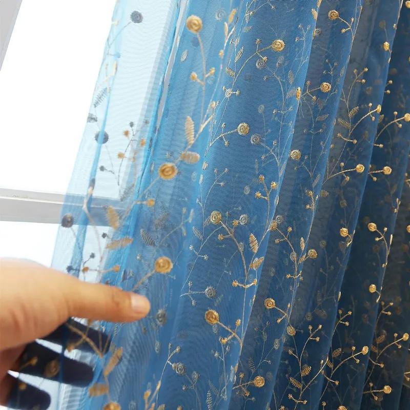 Paravan de fereastră de balcon Perdeau de fereastră Perdeau de fereastră brodat Tijă de perdea de dormitor