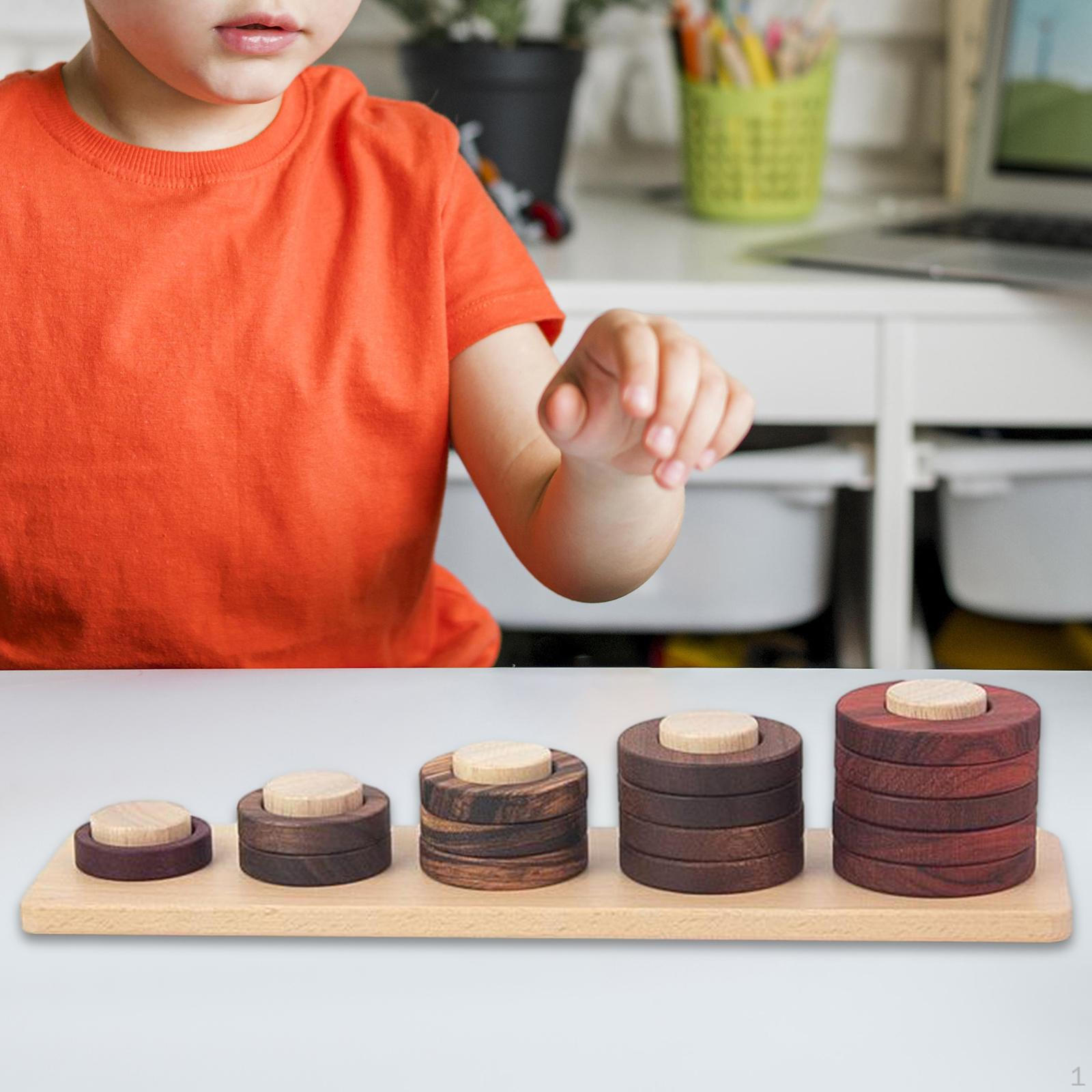 Montessori Stacking Toys Early Educational Learning Toy Fine Motor Skills Preschool
