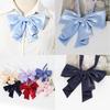 Jk Girls School Uniform Bow Tie With Woven Fabric For Casual And Formal Wear