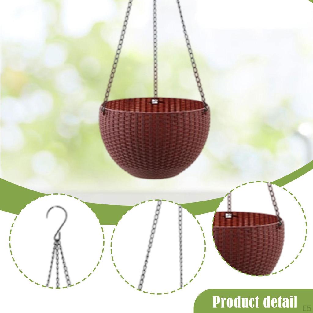 Hanging Planter Floral Container Automatic Water Absorption Flower Pot Self Watering Basket