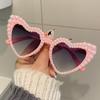 2025 Heart-Shaped Pearl Sunglasses: European & American Fashion for Women