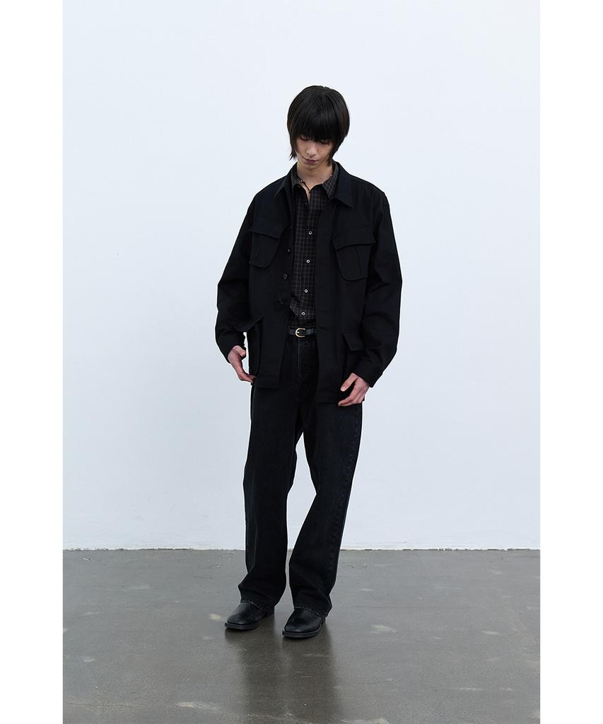 YOUCHE PRET A PORTER Sq Standard Straight Denim Graphite Black