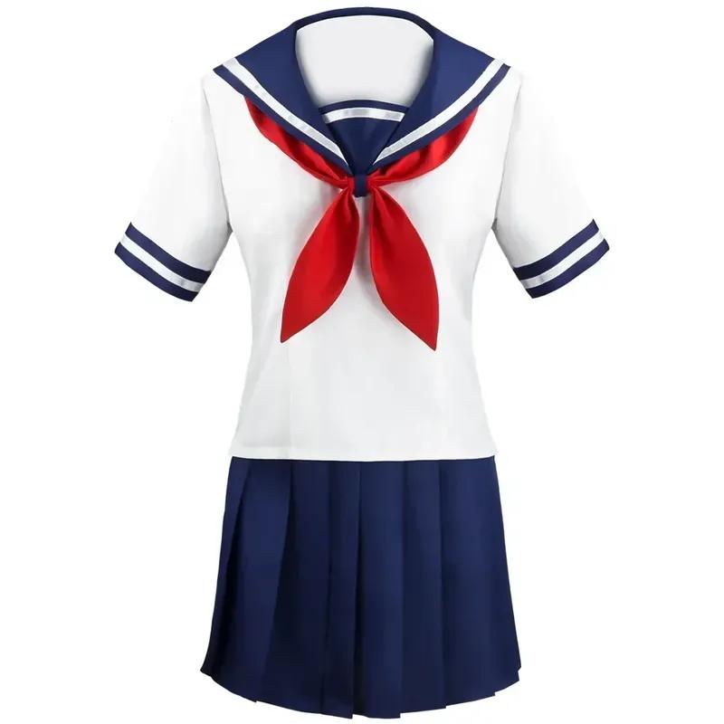 Halloween Jeu Ayano Aishi Cosplay Anime Costume Yandere simulateur Yandere Chan marin Costume lycée Jk uniformes