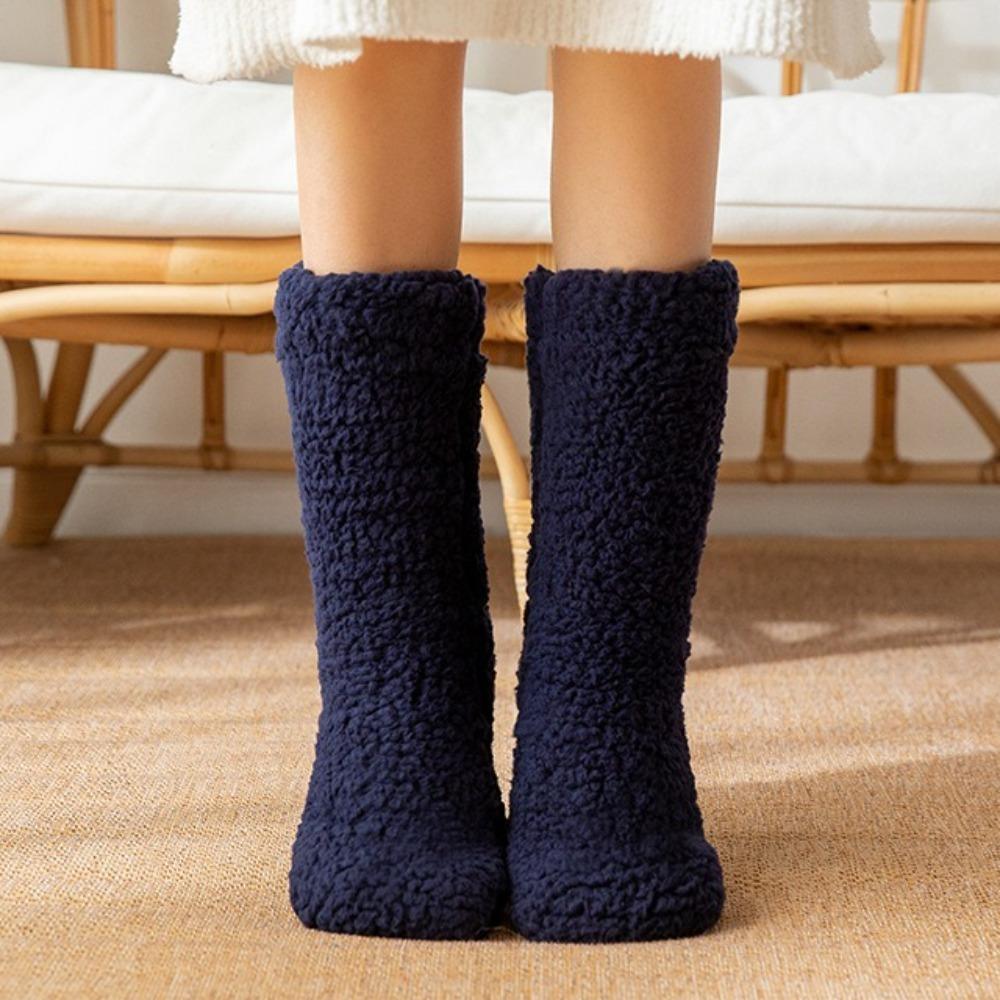 Fluffy Thick Thermal Socks Plush Sleeping Slipper Socks Soft Thickened Floor Socks  Indoor