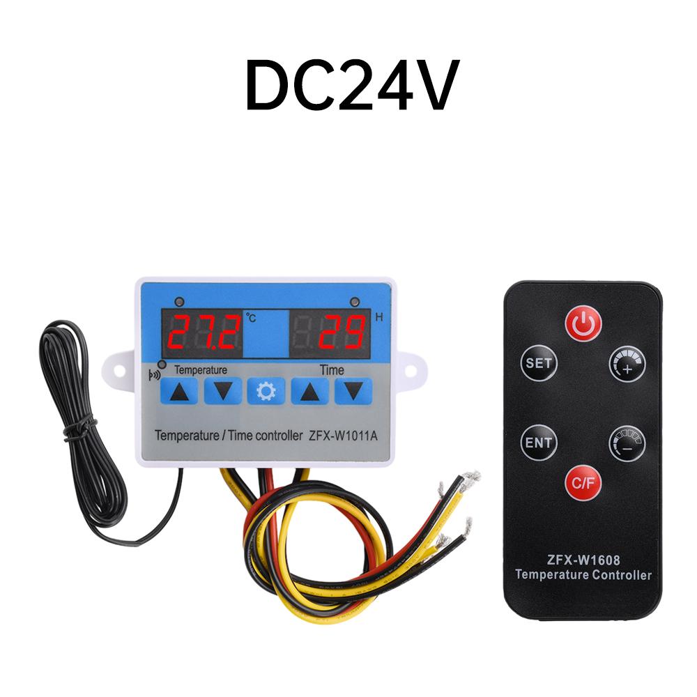 

W1011 Интеллектуальный контроллер температуры с функцией сигнализации высокой/низкой температуры DC 12V/24V/12-60V/AC 110-220V Диапазон регулирования -20~80℃