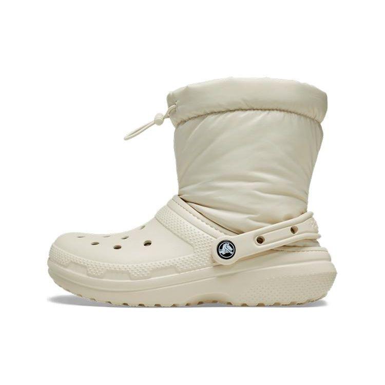 Crocs Classic Lined Slip-Resistant Durable Short Boots Unisex boots Off-White 206630-2Y2