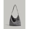 New tote bag with a high-end feel, single-shoulder crossbody bag, niche fashion versatile large-capacity vintage bucket bag for women