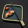 Black Chopsticks Chinese Pairs 5 Food Sushi Sticks Reusable Korean Nonslip Chopsticks Set Alloy Tableware Palillos Chinos