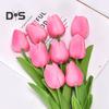 10 Stück künstliche Tulpen mit Stiel, realistisch, für Zuhause, Büro, Tischdekoration, Hochzeit, Kunstblumenzweig, künstliche Blumenarrangement, Dekoration, Foto