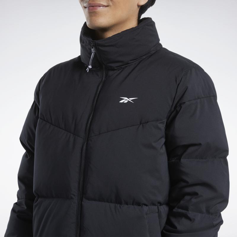 Reebok Unisex Classic Stand Collar Down Jacket Black HS3887