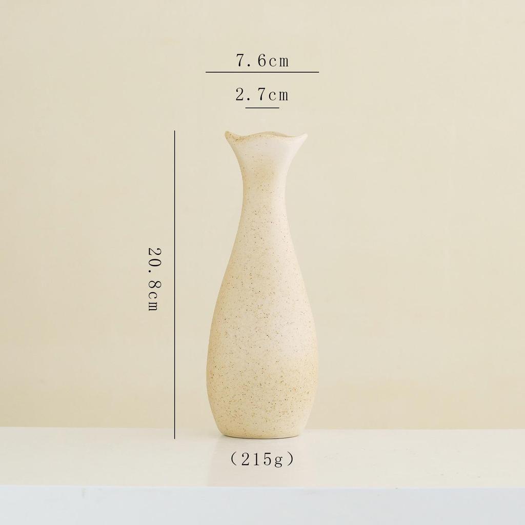 Shumen High-Class Small Mouth Ceramic Vase for Desktop Flower Arrangement