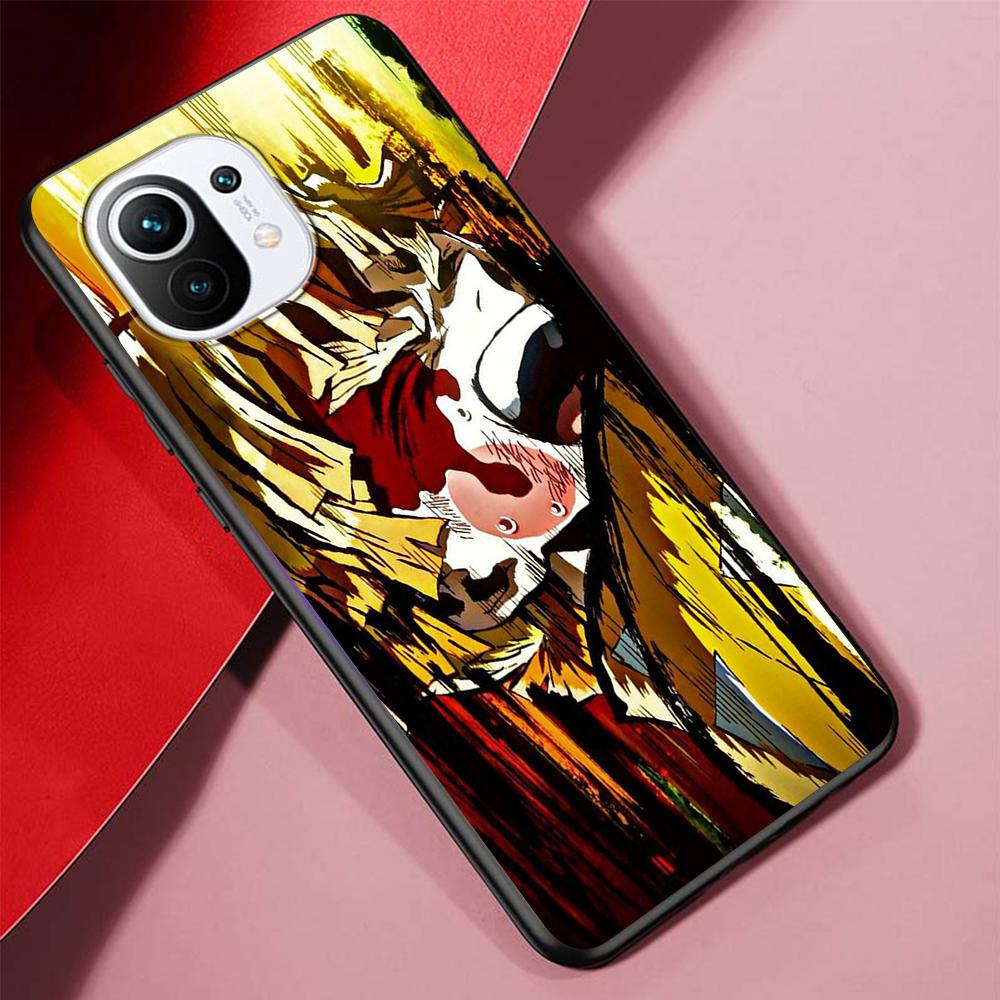 Anime Demon Slayer Case for Xiaomi Mi 11 Lite 5G 12 Pro Note 10 10T 9 SE 9T 10S 8 A2 Lite CC9 Redmi Note 11 9S TPU Phone Cover