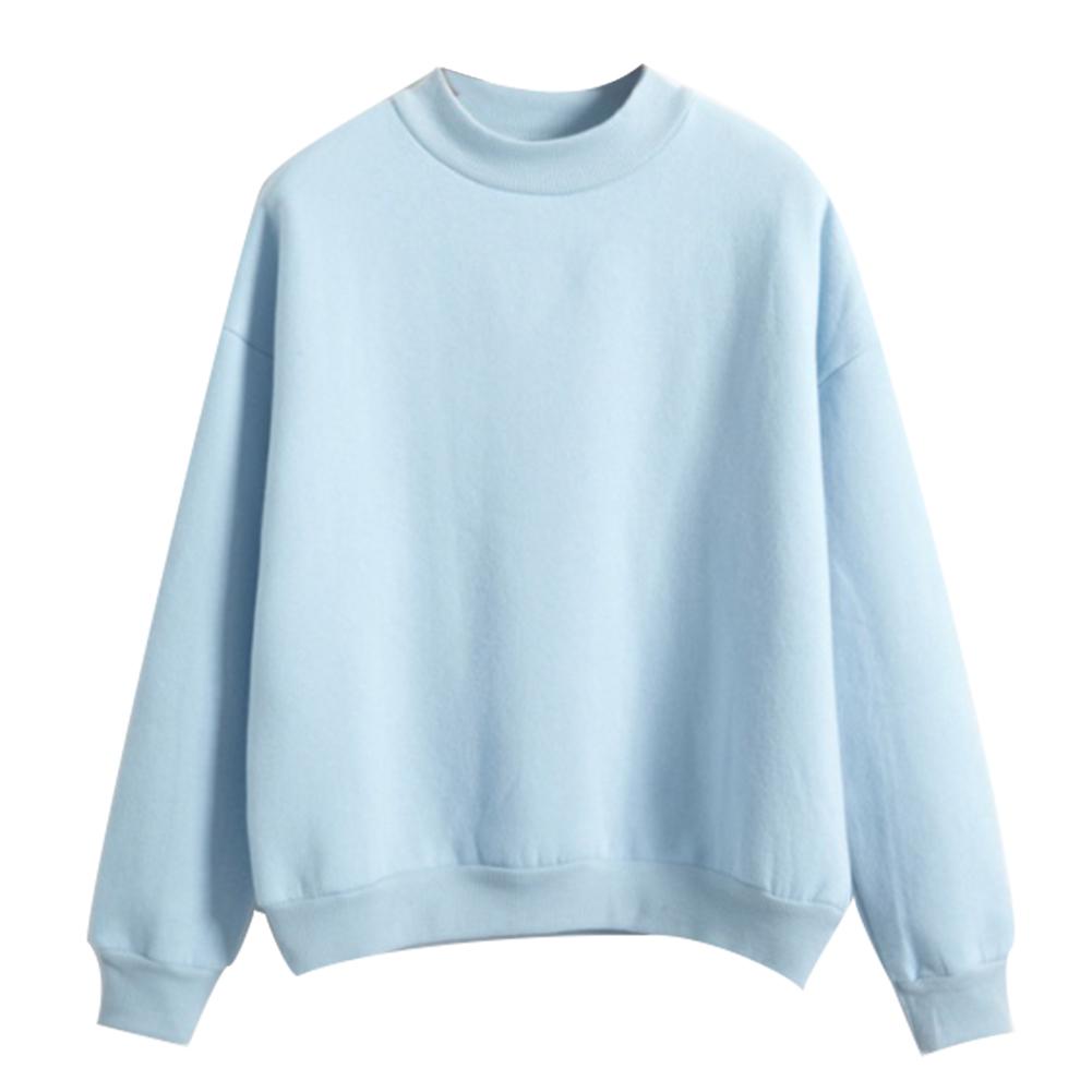 TOP-FASHION-WOMEN Autumn Winter Casual Crew Neck Long Sleeve Sweatshirt Pullover