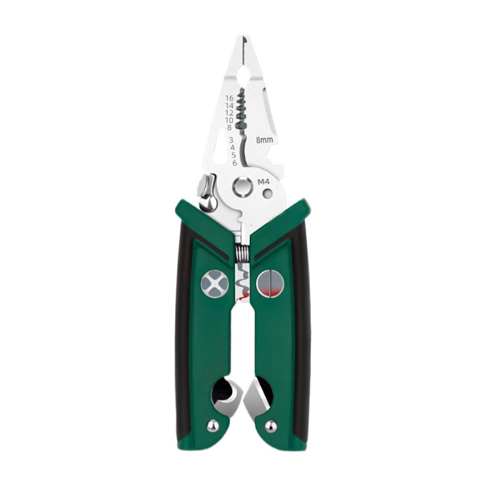 18 in 1 Multipurpose Wire Stripper Electrician Crimpe Pliers Double-blade Wire Stripper Pliers Professional Hand Tool