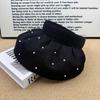 French Light Luxury Pearl Shell Hat Women's Spring and Summer Mesh Pleated Sun Hat Versatile High-end Face Small Empty Top Hat