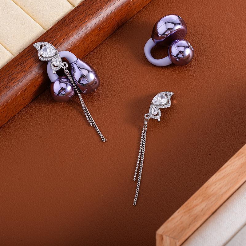 General Butterfly Tassel Rhinestones Ear Clips Accessories For Daily Use