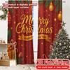2D Flat Printing  2pcs Festive Cheer Modern Contemporary Curtains Versatile Polyester Curtains Room Decor Decorative for Living
