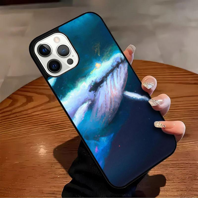 Beautiful Blue Whale Painting Phone Case For iPhone 17 Air 16 15 14 13 12 11 Pro Max Max Plus Bumper Case Cover