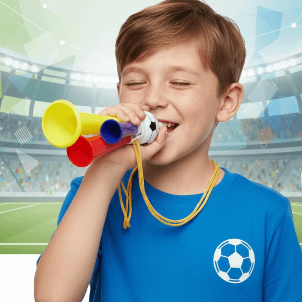 12 PCS 12Pcs/Set Mini Trumpet Pendant Plastic Cartoon Double-Tone Small Air Horn Waterproof Atmosphere Noise Maker