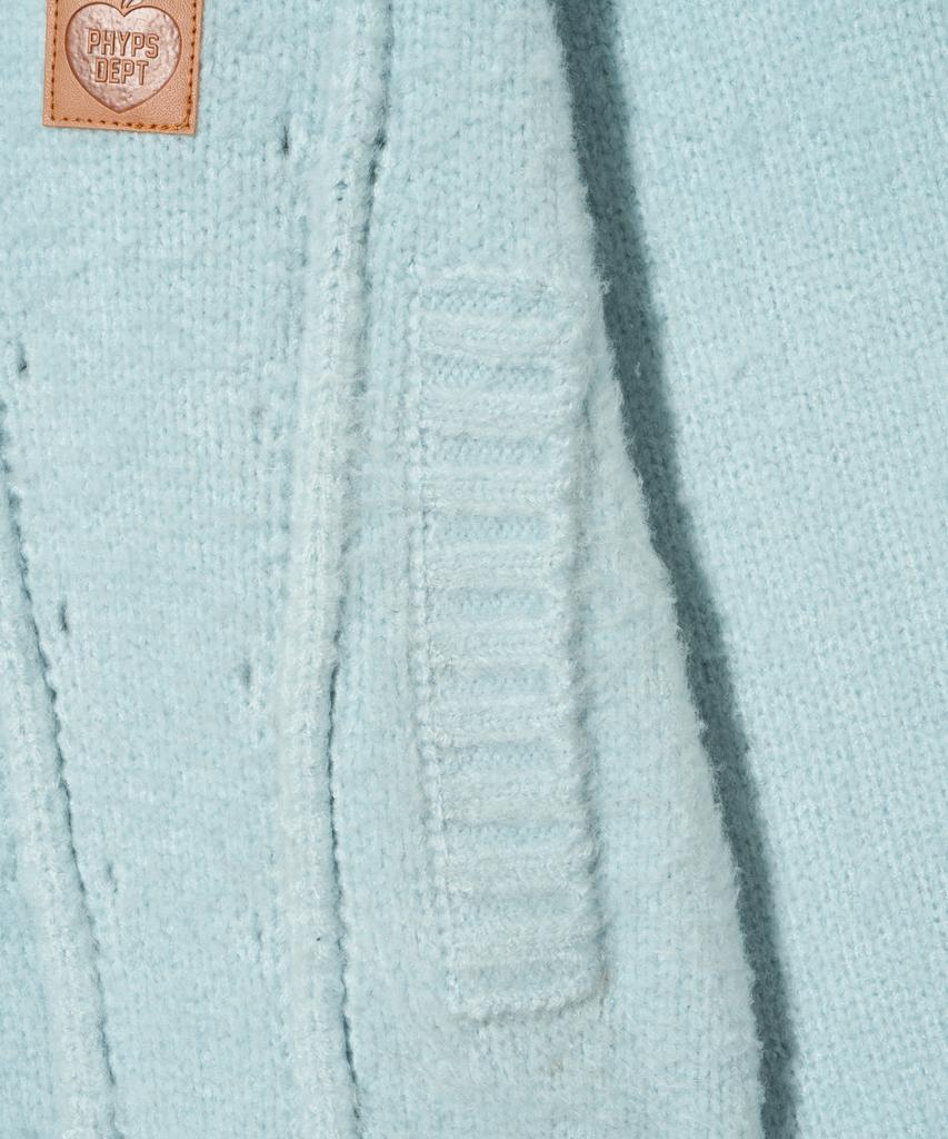 Physical Department Apple Label Knit Trucker Jacket_Blue