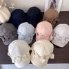 Einfarbige Baseballkappen mit Schleife Atmungsaktive Entenschnabelkappe Neue Sonnenschutzkappe Damen