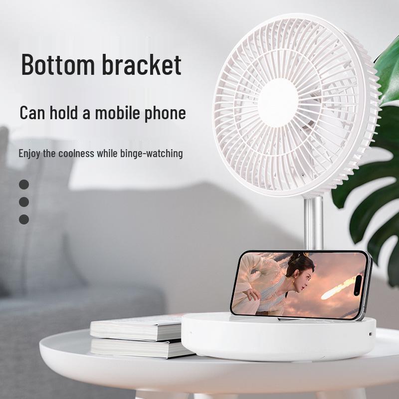 Portable Telescopic USB Rechargeable Camping Fan Contact Customer Service белый