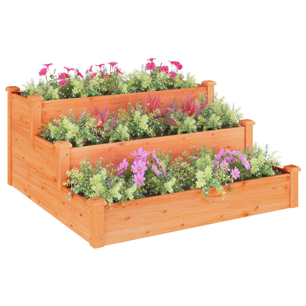 vidaXL Hochbeet Braun 120x120x56 Cm Massivholz Tanne