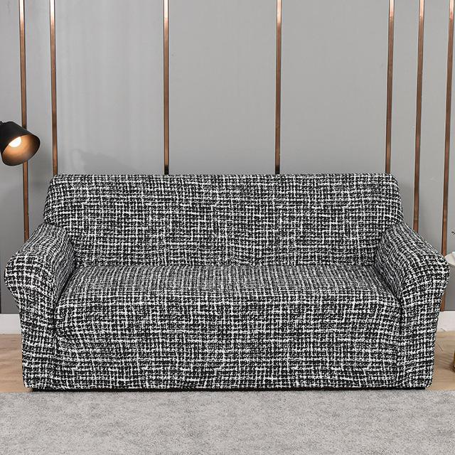 Funda de Sofá con Patrón de Cruz Algodón Set Funda Elástica para Sofá Cubre Sofá Para Sala de Estar Mascotas Cubre Sofá Toalla de Sofá